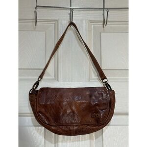 priscilla Brown Leather Crossbody Purse